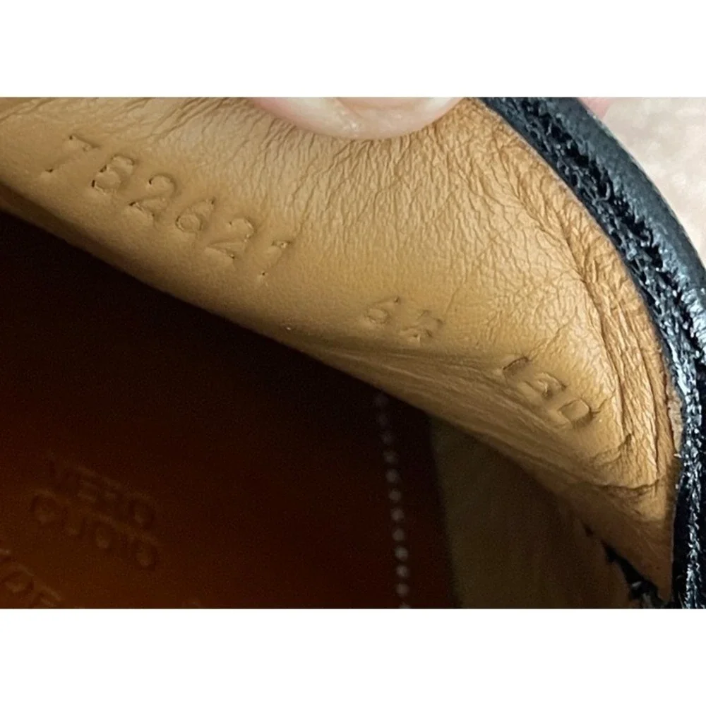 Gucci‎ Mens Black Leather Quentin Moccasin, 752621, Gucci Size UK 6.5